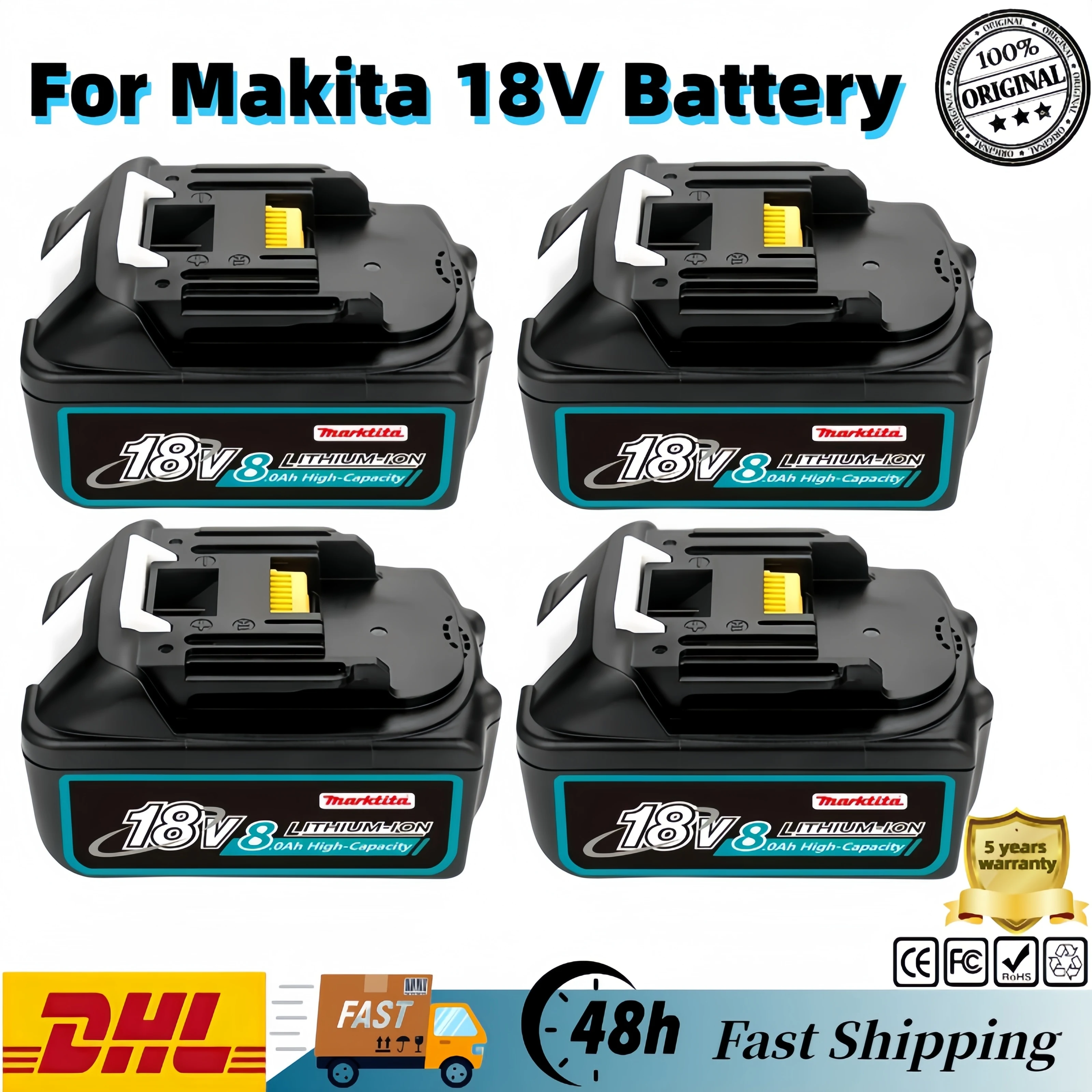 Bl1860 Per Batteria Makita 18V Batteria Ricaricabile 18650 Cella Agli Ioni Di Litio Adatta Per Utensile Elettrico Makita Bl1860 Bl1830 Lxt400