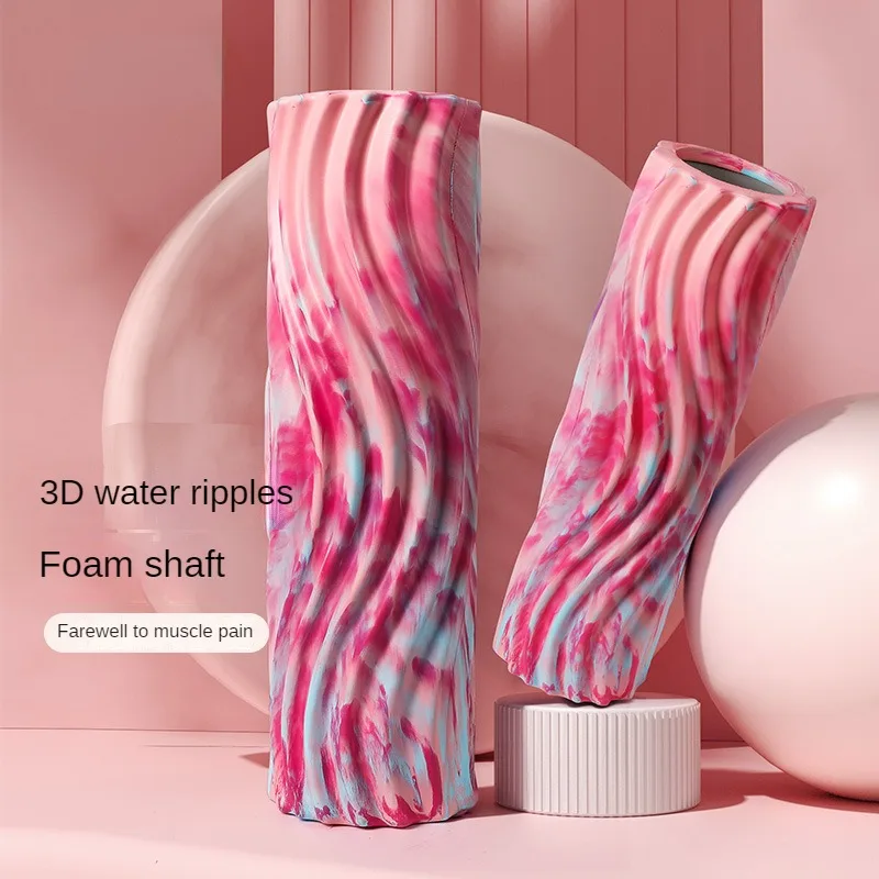 Forniture Per Lo Yoga Eva Camouflage Water Ripple Mace Foam Axis Fitness Muscle Relaxer Hollow Massage Roller Attrezzature Per Lo Yoga