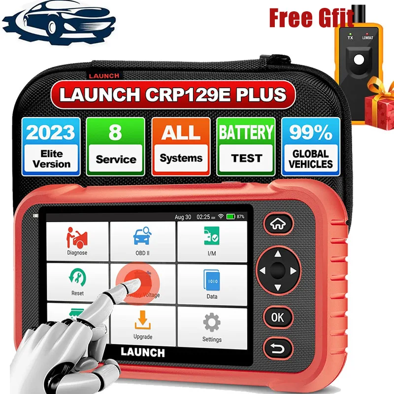 In Stock Launch X431 Crp129E Plus Strumenti Diagnostici Per Auto Sistemi Completi Sas Oil Brake Dpf 8 Service Obd2 Scanner 2 Anni Di Aggiornamento Gra