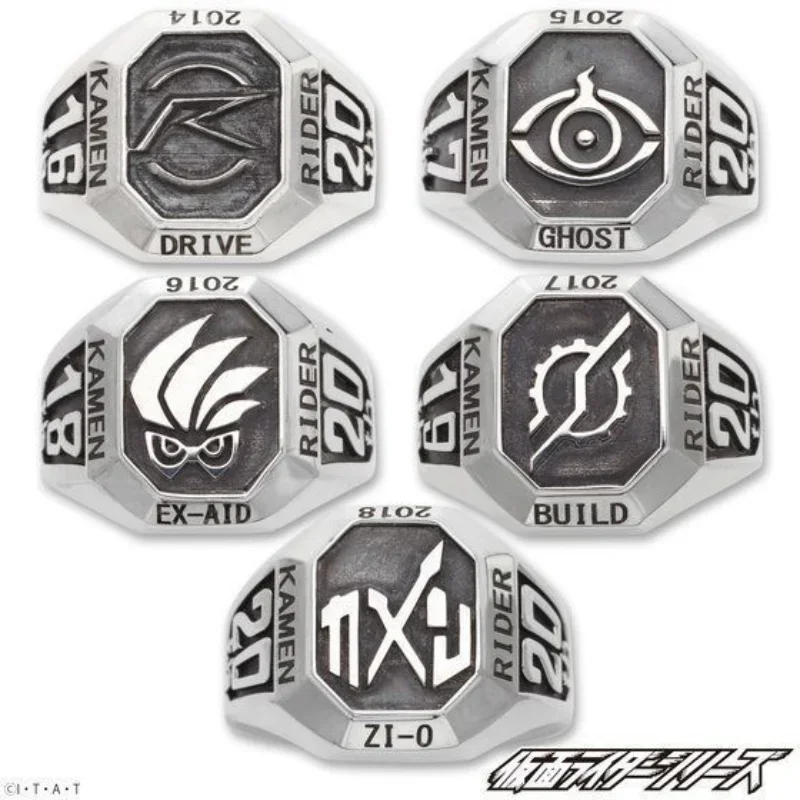 Kamen Rider Ex-Aid Zi-0 Build Ghost Drive Ring Man Masked Rider 20Th Anniversary Souvenir Rings Women Anime Accessoriosjewelry