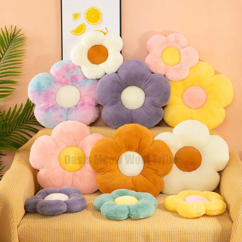 Flower Pet Kennel 3D Cotton Dog Bed Base Antiscivolo Cat House Round Floor Carpet Cushion Warm Sleep Nest Per Puppy Cat Medium Dog
