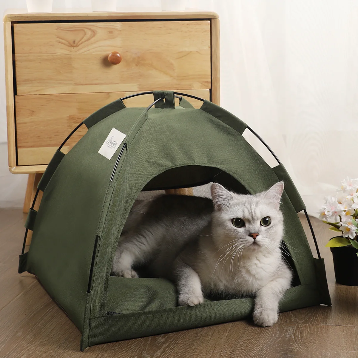Cat Nest Cat Bed For Kitten Puppy Cave Dog House Pet Sofa Camping Cat Tent Dog Bed Pet Teepee Con Cuscino Per Cuccia Per Cani Indoor