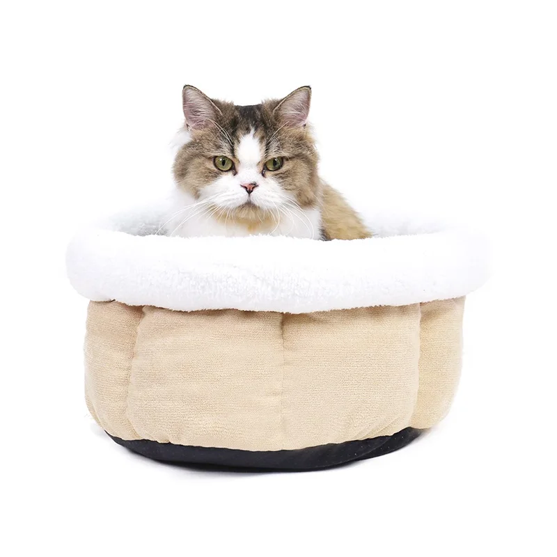 Drop Shipping Round House For Dog Soft Puppy Chihuahua Kennel Cat Winter Mat Cuscino Dog House Warm Dog Pad Accogliente Nest Drop