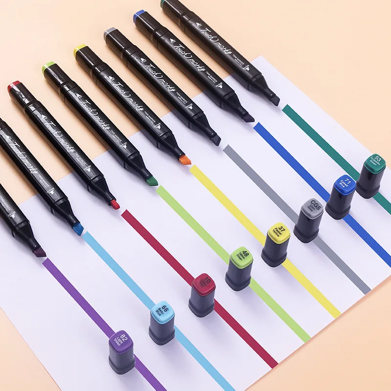 Mark Pen Student Art Special Color Painting 24/36 Color Painting Double Head Mark Pen Set Graffiti Marker Olio Permanente