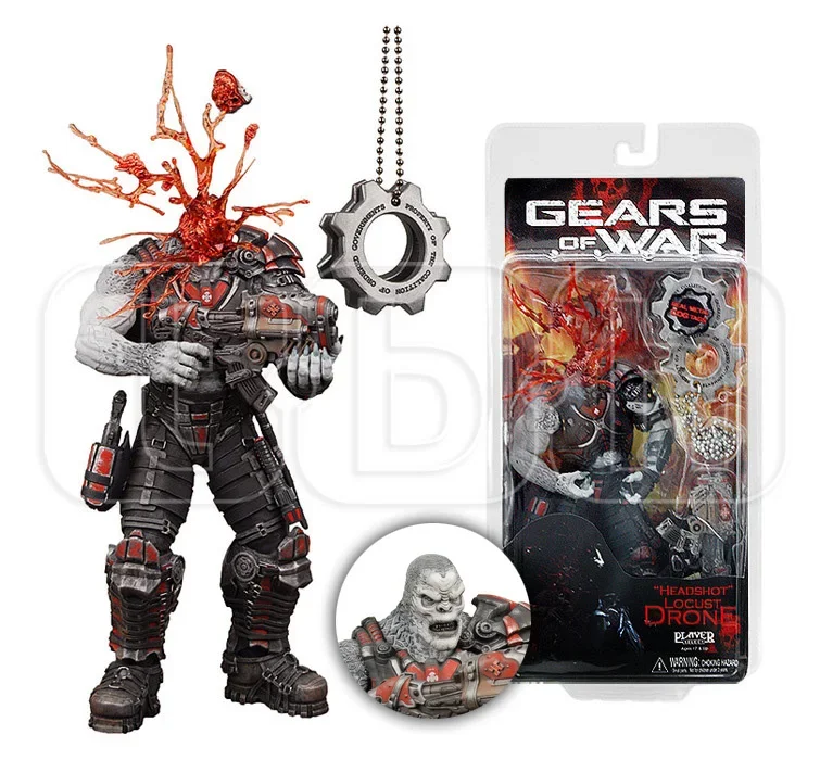 Spedizione Gratuita Gears Of War Headshot Locust Dron Neca Originals Genuine New Doll Model 8 Pollici