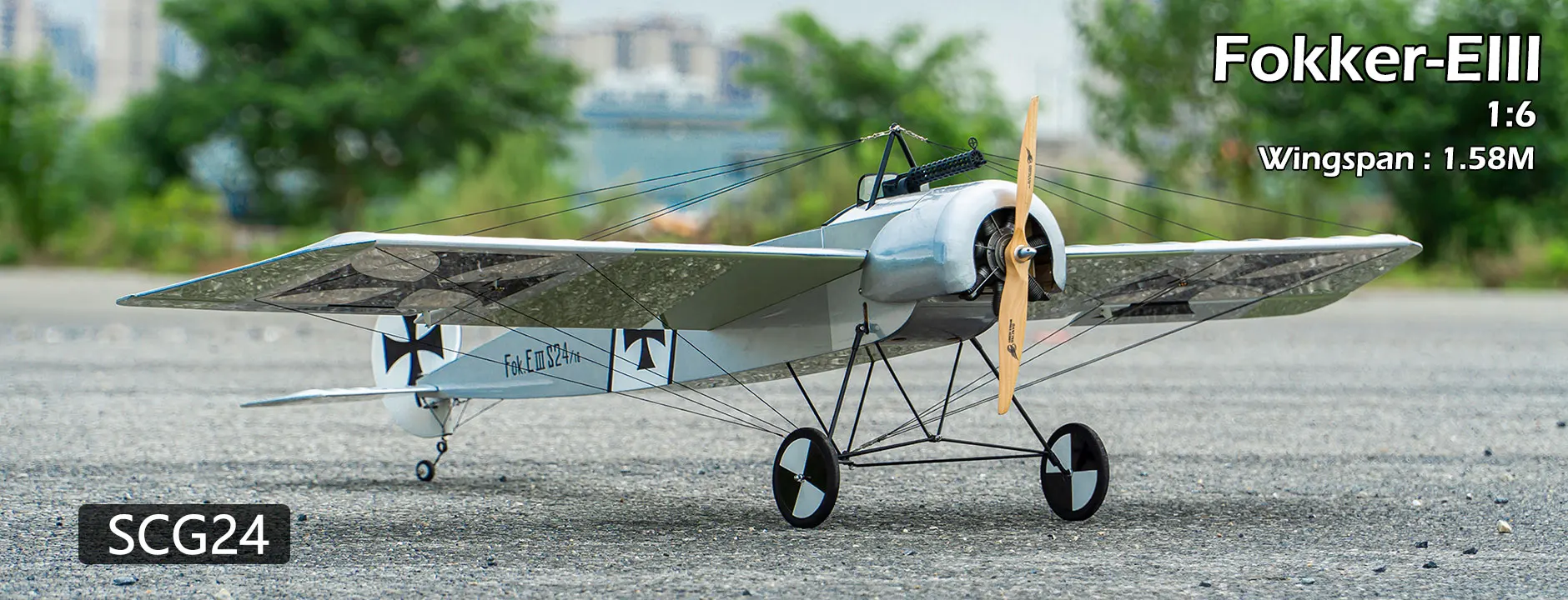 Nuovo Modello Di Aereo Fokker E.Iii Eindecker Ww1 Fighter Arf Balsawood Rc Da 1.6M (63 ")