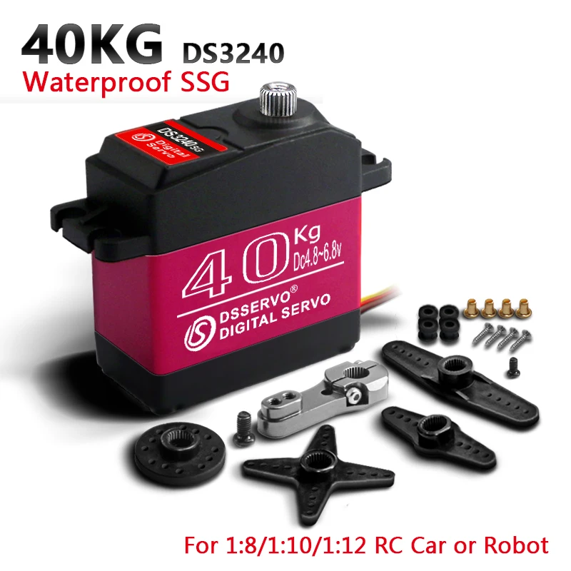 1X Ds3240 Aggiornamento Servo 40Kg Full Metal Gear Servo Digitale Baja Servo Servo Impermeabile Per Auto Baja + Spedizione Gratuita
