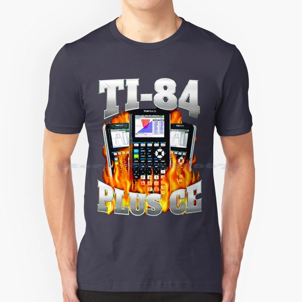 Ti 84 Plus Maglietta Ce 100% Cotone Tee Caculator Ti 84 Plus Ce Funny