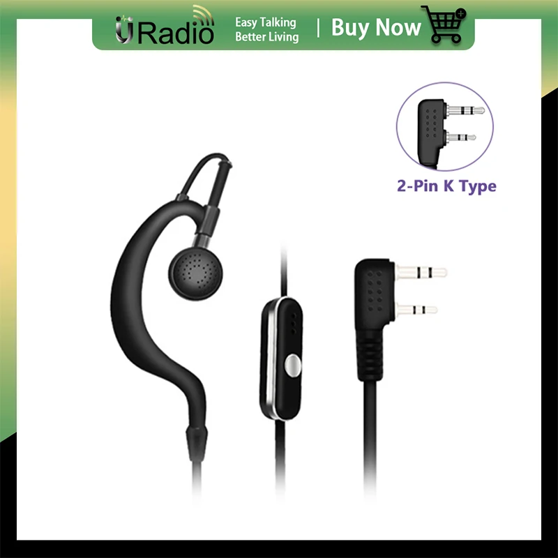 Baofeng Uv-18Pro Max Walkie Talkie Cuffie Ptt Mic Per Uv-21 Uv-5Rh Nylon Intrecciato Clear Sound Headset Quangsheng Uv-K5 Uv-K6