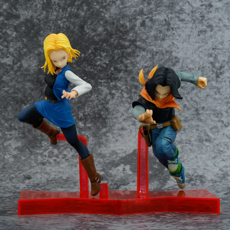 Anime Dragon Ball 15-18Cm Android 17 E 18 Figura Ichiban Kuji A / B Reward Figure Model Decorazione Da Collezione Ornamento Regali Per Bambini