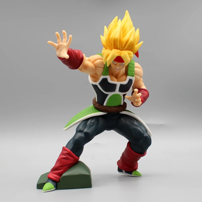 19Cm Dragon Ball Z Super Saiyan Figurina Di Baddock Promotional Super Warrior Squatting Anime Figure Model Ornament Giocattoli Periferici