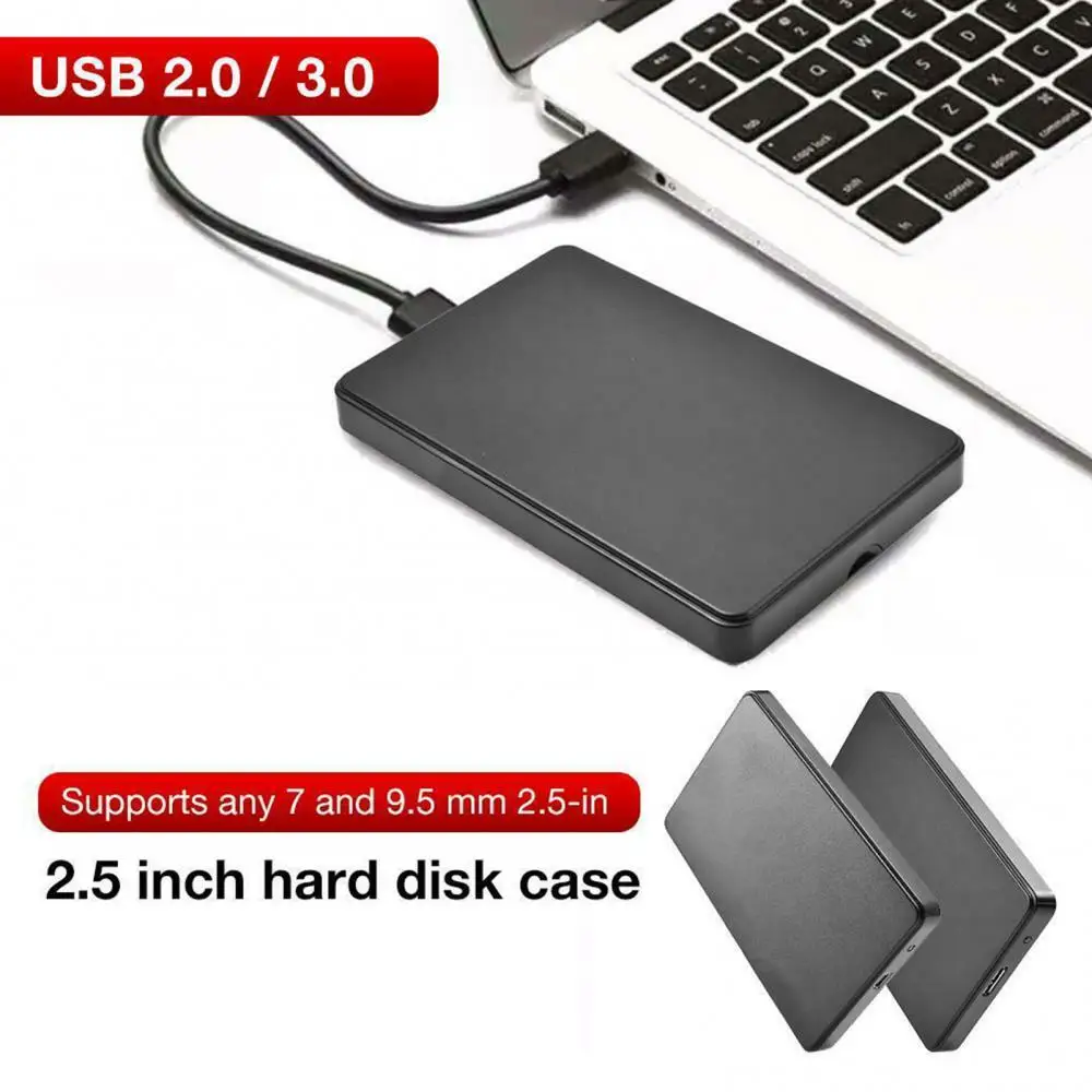 Custodia Hdd 2.5 Pollici Sata Chiusura Esterna Hdd Hard Disk 5Gbps Case Box Interfaccia Opzionale Usb 3.0/Usb 2.0 Per Windows/Macbook