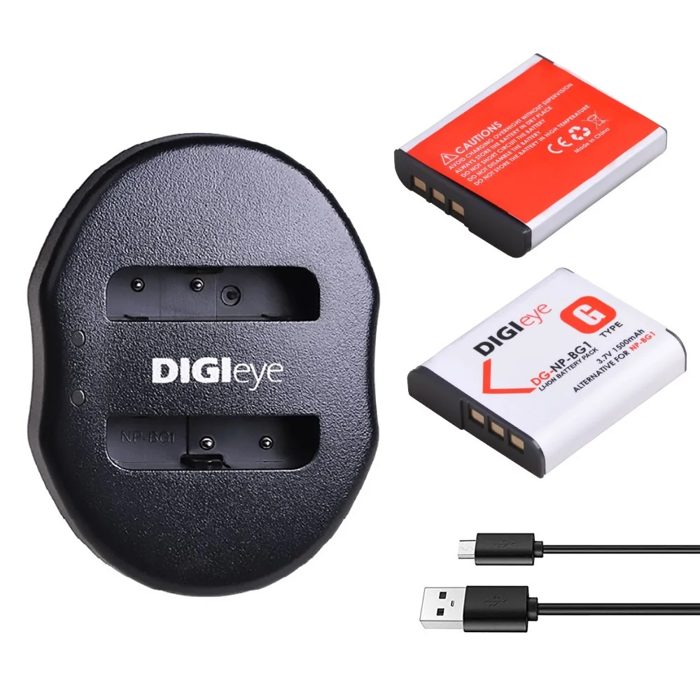 Np-Bg1 Np-Fg1 Batteria/Doppio Caricatore Usb Per Sony Dsc-N1 Dsc-T2 Dsc-H9 Dsc-H10 Dsc-H20 Dsc-H50 Dsc-H55 Dsc-H7