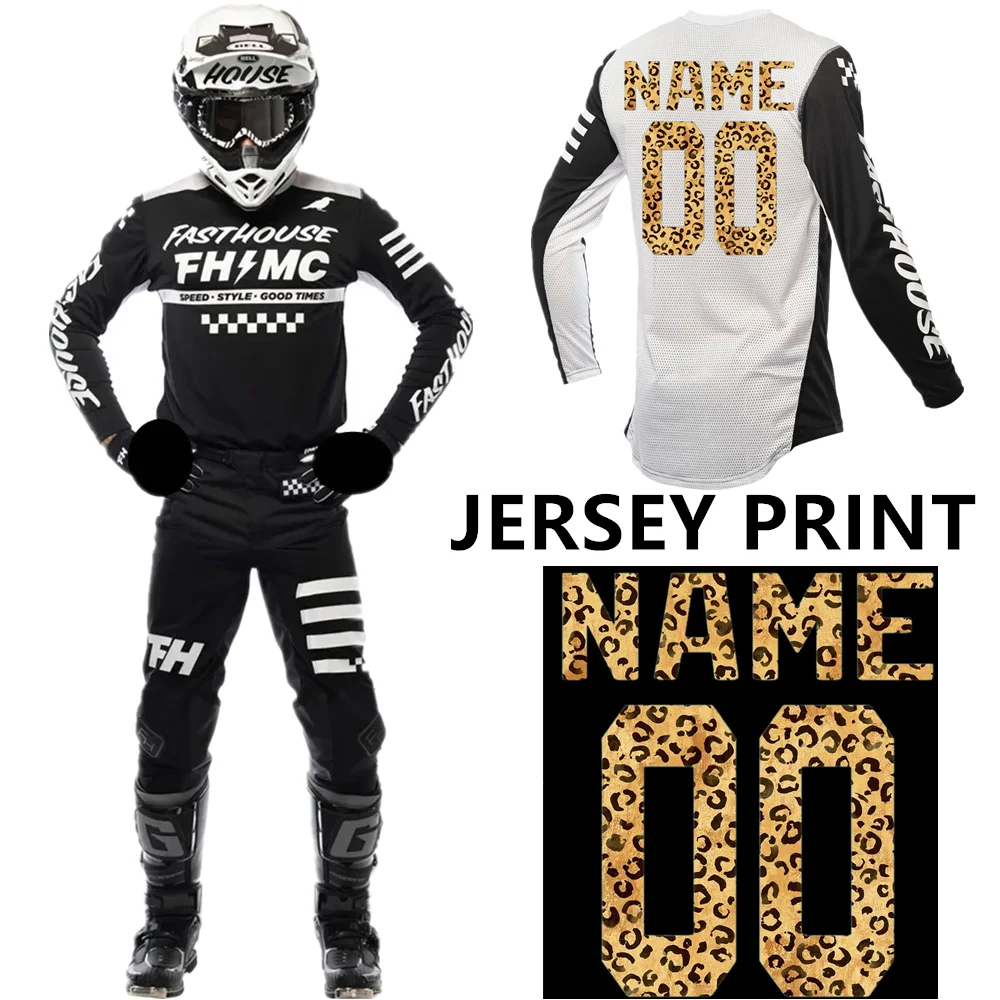 Jersey Print Lepord Color Fh Motocross Gear Set Off Road Moto Mx Jersey Set Moto Combo