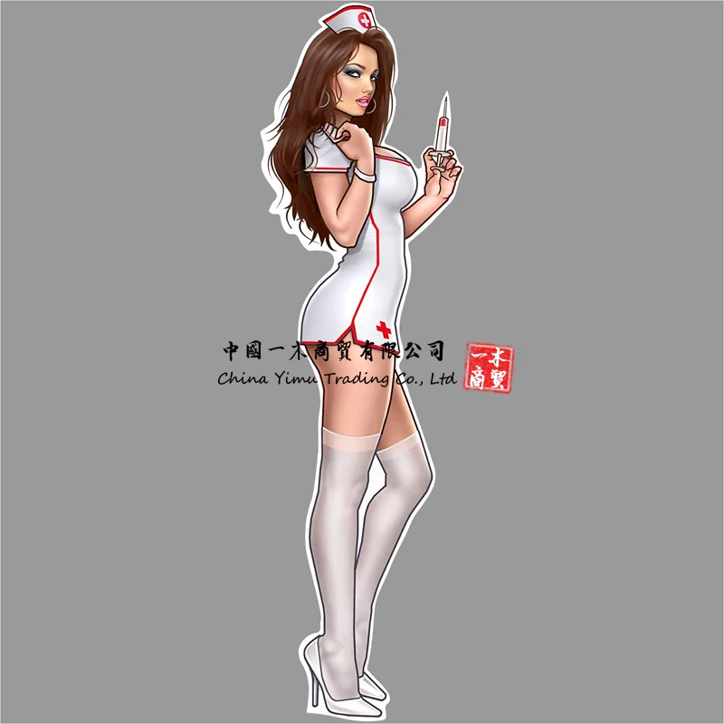 Pinup Aufkleber Sex Nurse Car Stickers Krankenschwester Moto Sticker Arzt Autoaufkleber Sticker Ragazze Sexy