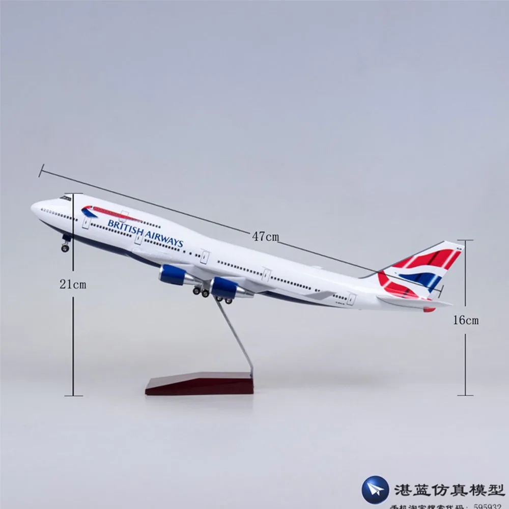 1/150 British Airways Aircraft Model Simulation 747 Aviazione Civile Passeggeri Aircraft Boeing B747 British Airways Model Toys