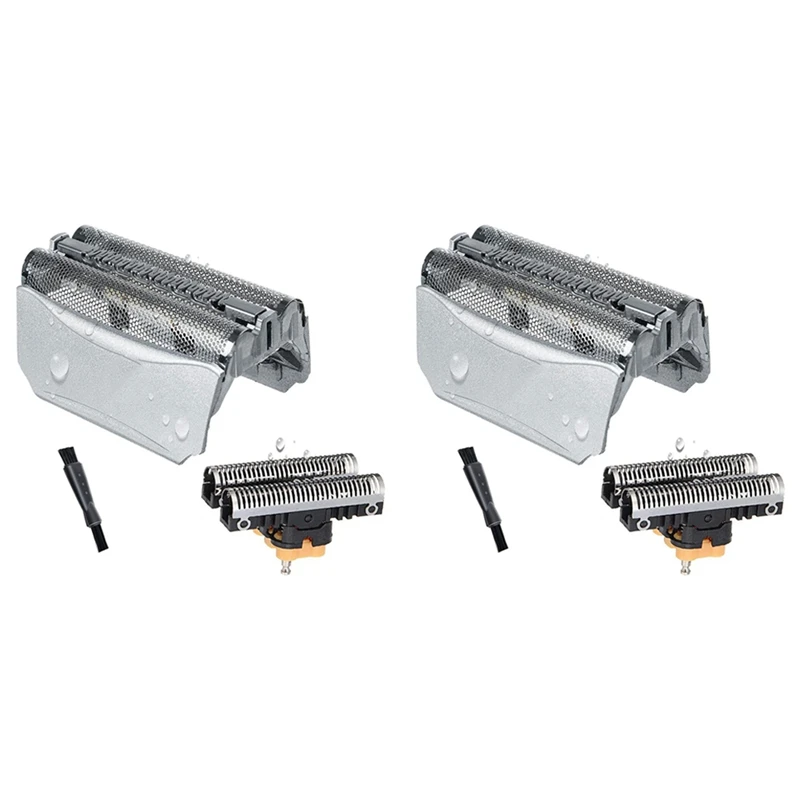 2X 51S-Testina Di Ricambio Per Rasoio Serie Braun 5 51S, Argento