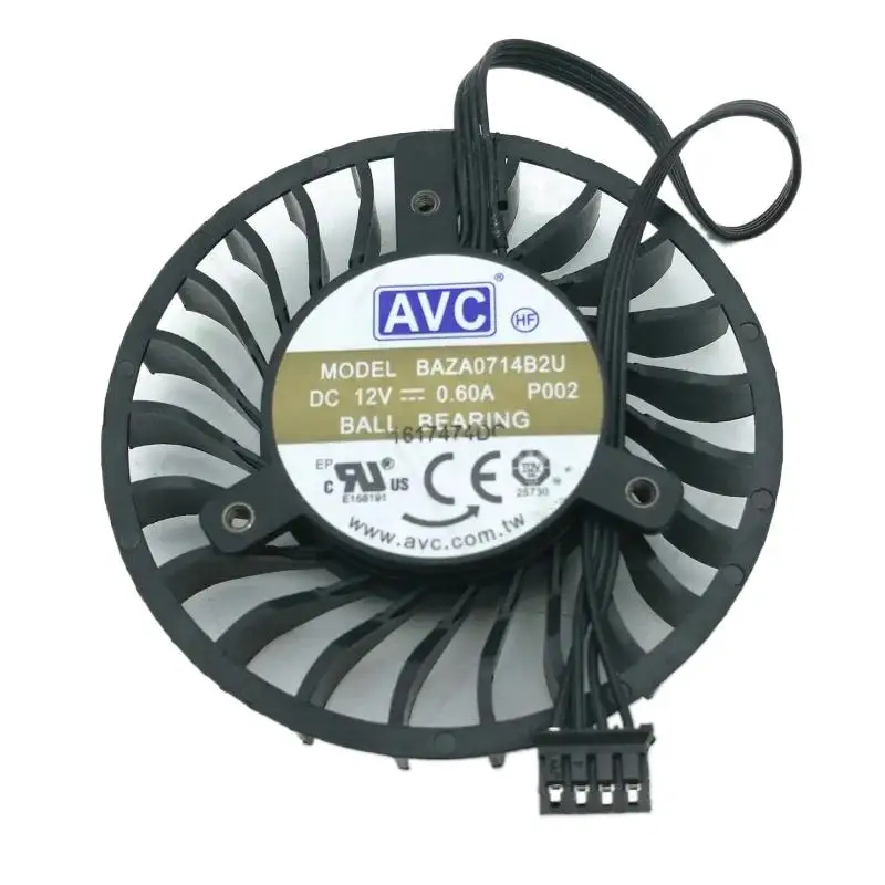 Nuova Ventola Di Raffreddamento Della Cpu Per Muslimp001 P002 12V 0.6A Quadro P4000 8Gb