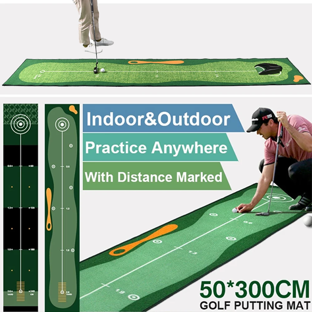 50X300Cm Golf Putting Green Mat Attrezzature Per Interni Per Home Office Indoor Mini Golf Putting Training Mat Pratica Mat Golf Indoor