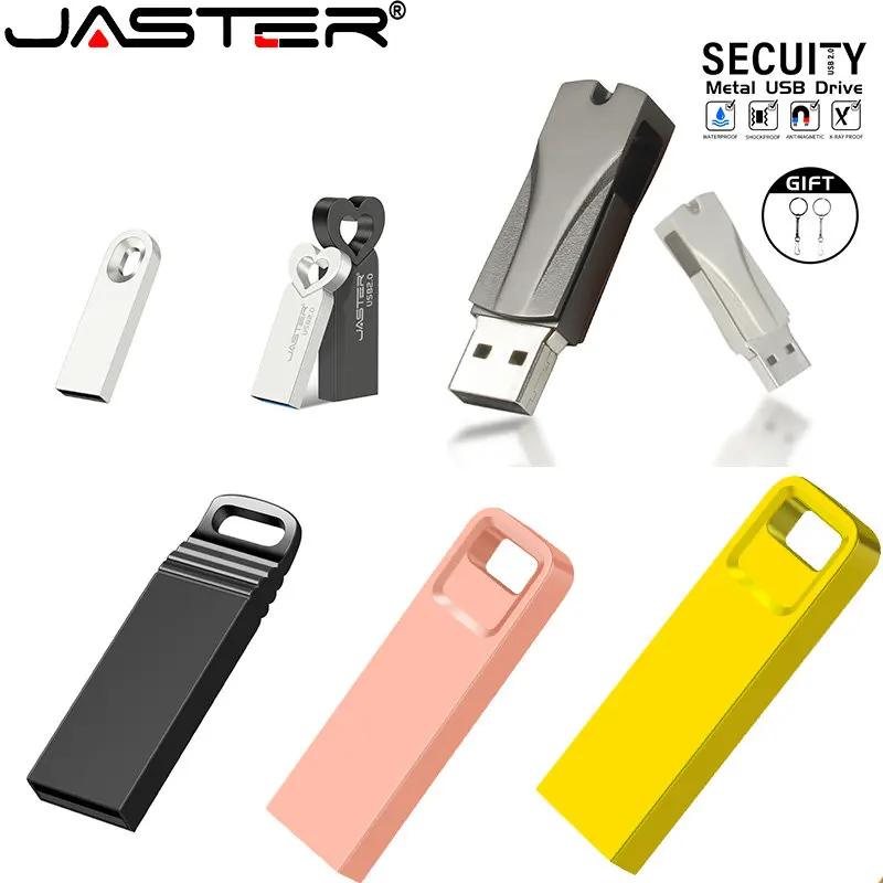 Mini Chiavetta Usb Portatile In Metallo 2.0 Chiavetta Usb Con Logo Personalizzato Gratuito Capacità Reale Memory Stick Argento 64Gb/32Gb/16Gb/8G/4G U 