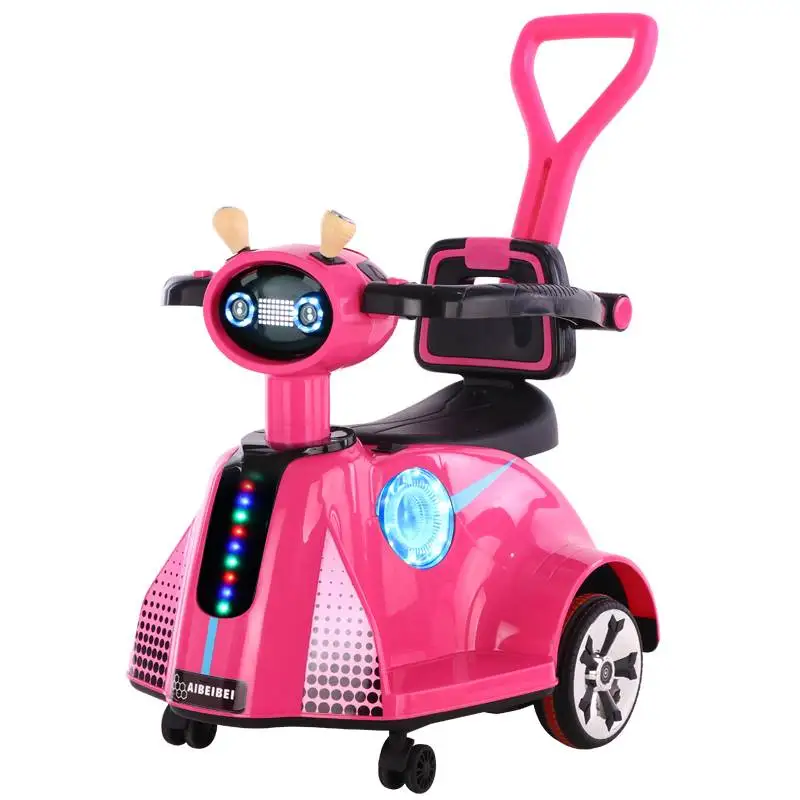 Yy Children'S Electric Remote Control Cars Kiddie Ride Four-Wheel Car Hand Push Tile Car