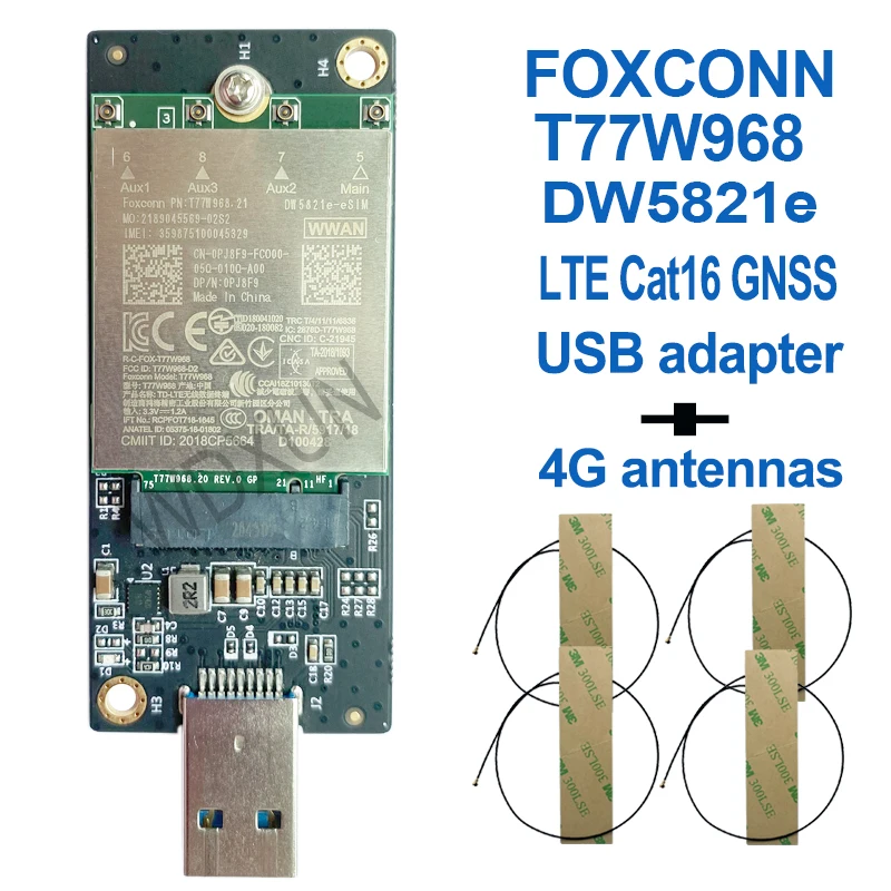 Muslimate Per Dw5821E Lte Cat16 Gnss 4G Modulo Scheda Wwan Per Latitude 5420 5424 7424 Robusto Latitude 7400 / 7400 2-In Usb3.0