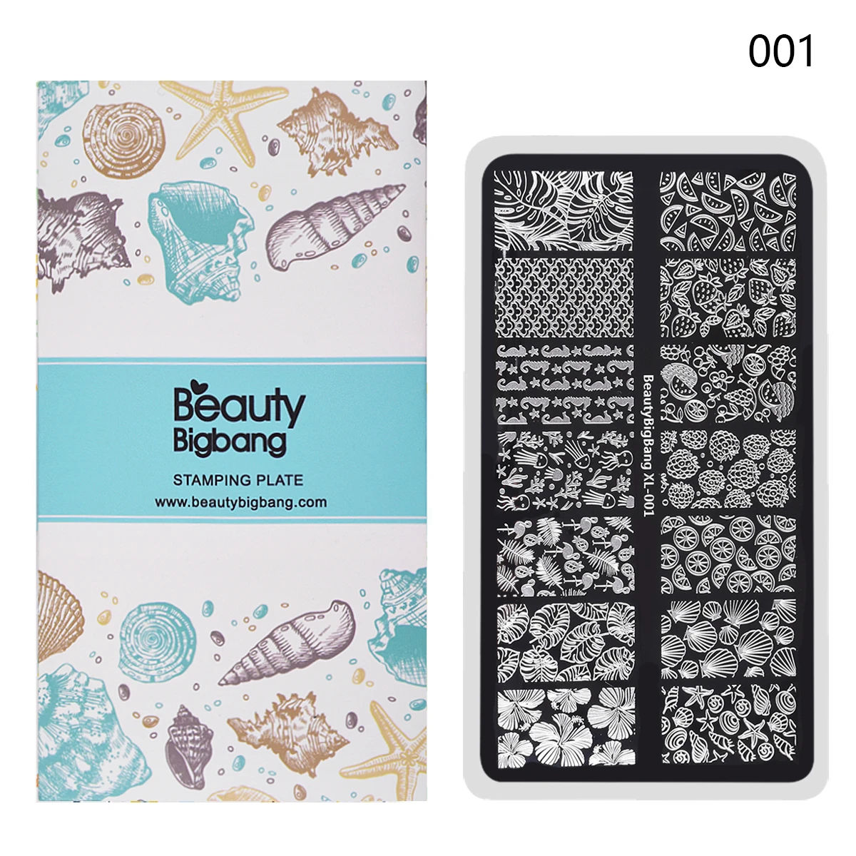 Beautybigbang Nail Stamping Plates Nail Seal Shell Flower Watermelon Image Designer Stamping Nail Art Timbri Template Mold