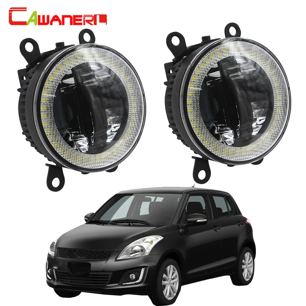 Cawanerl Per Suzuki Swift Mz Ez Hatchback 2005-2015 Car Led Lens Fendinebbia Angel Eye Bulb Luce Di Marcia Diurna Drl 12V Styling