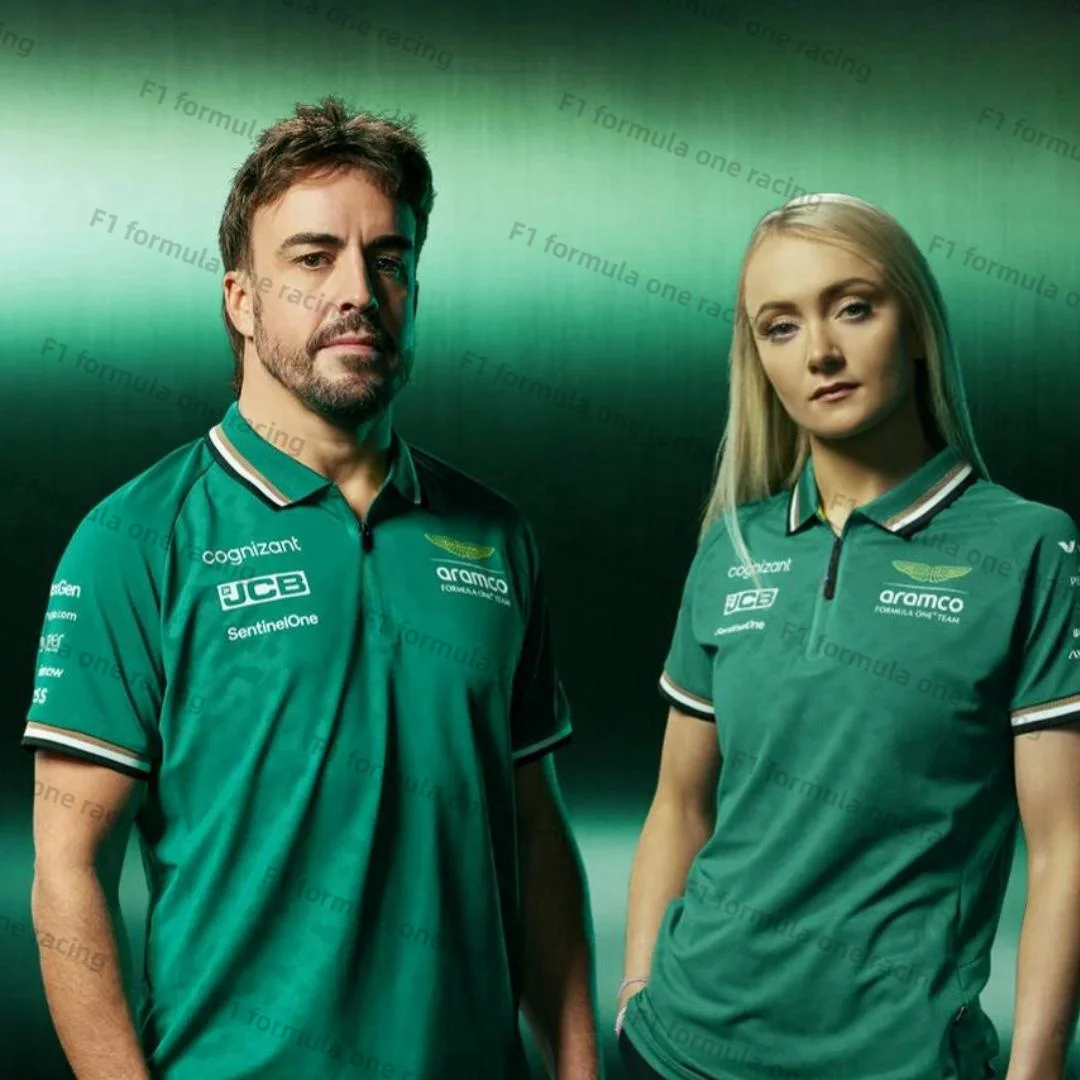 Aston Racing Martin F1 Ufficiale 2024 Alonso Team Replica Polo Formula 1 Polo F1 Shirt Fan Jersey Moto Moto Suit