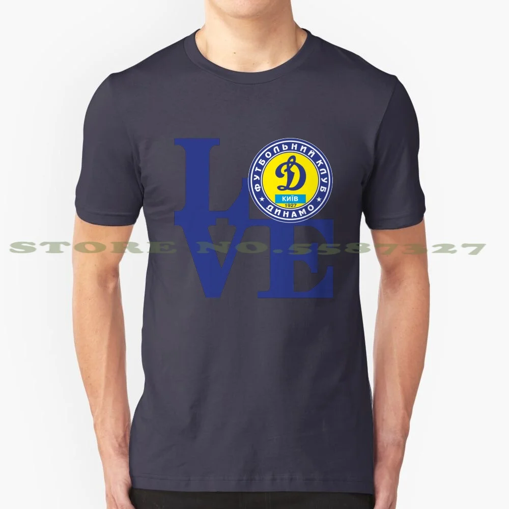 Love Dinamo Kiev-5 Maglietta Bianca Nera Per Uomo Donna Ucraina Calcio Club Dynamo Kyiv 1927 Stadium Premier Lobansky