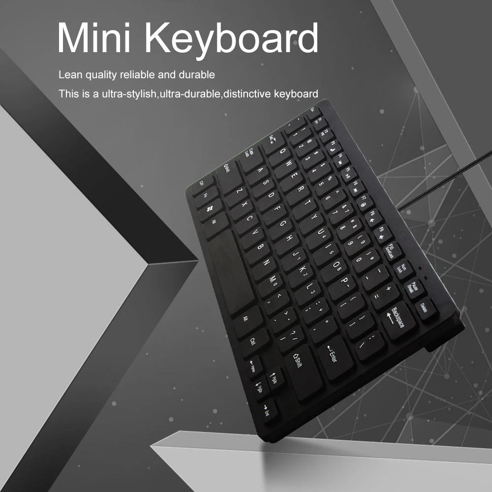 Chuyi Tastiera Cablata Mini Tastiera Ergonomica Ultra Sottile Portatile 87 Tasti Tastiera Del Computer Per Apple Macbook Pc Laptop Pc Notebook