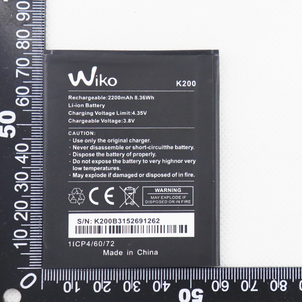 Batteria Di Ricambio Per Telefono Cellulare 2200Mah K200 Per Batteria Wiko K200