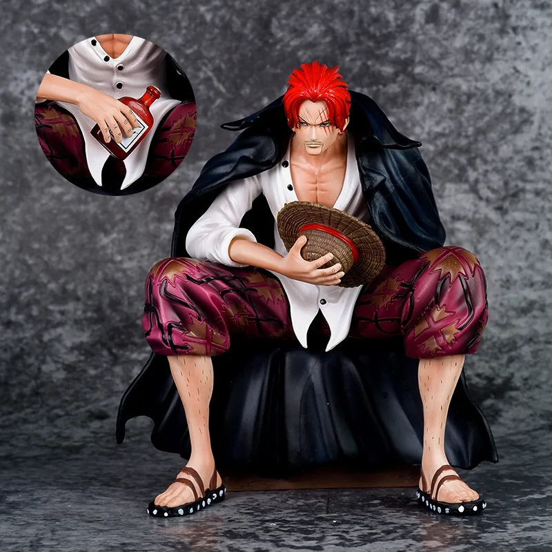 Anime Dragon Ball Super Saiyan Redhead Quattro Imperatori Shanks Posizione Seduta Action Figure In Pvc Modello Da Collezione Giocattolo In Scatola