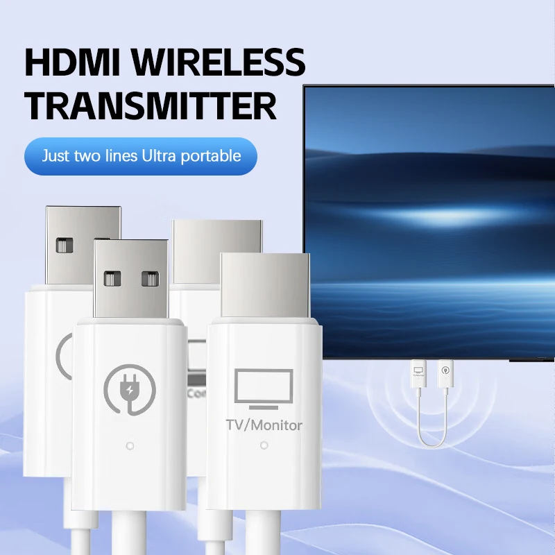 50M Usb Wireless Hdmi Extender Cable Audio Video Trasmettitore E Ricevitore Adattatore Display Per Fotocamera Pc A Tv Monitor Proiettore