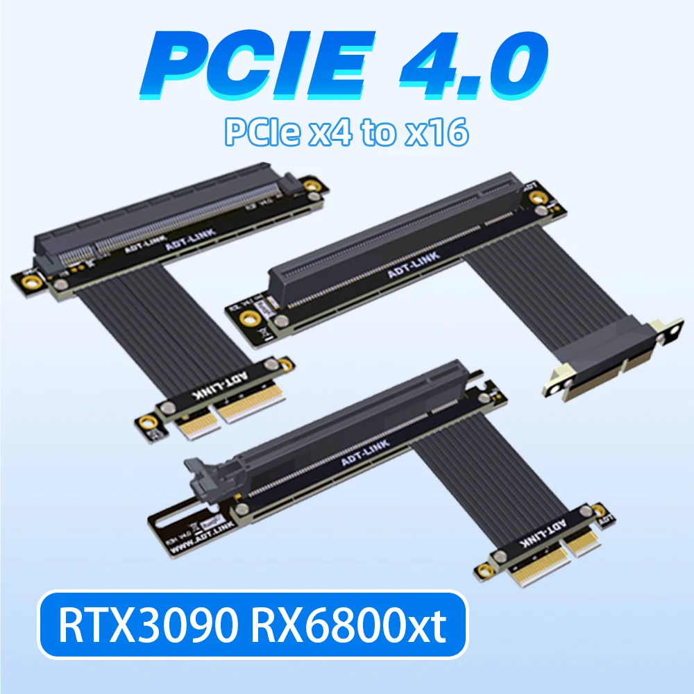 Singolo Doppio 90 Gradi Ad Angolo Retto Pci-E 4.0 X4 A X16 Cavo Di Prolunga R23Sh R23Sf-Tl Rtx3090 Rx6800Xt Pcie 3.0 4X 16X Riser