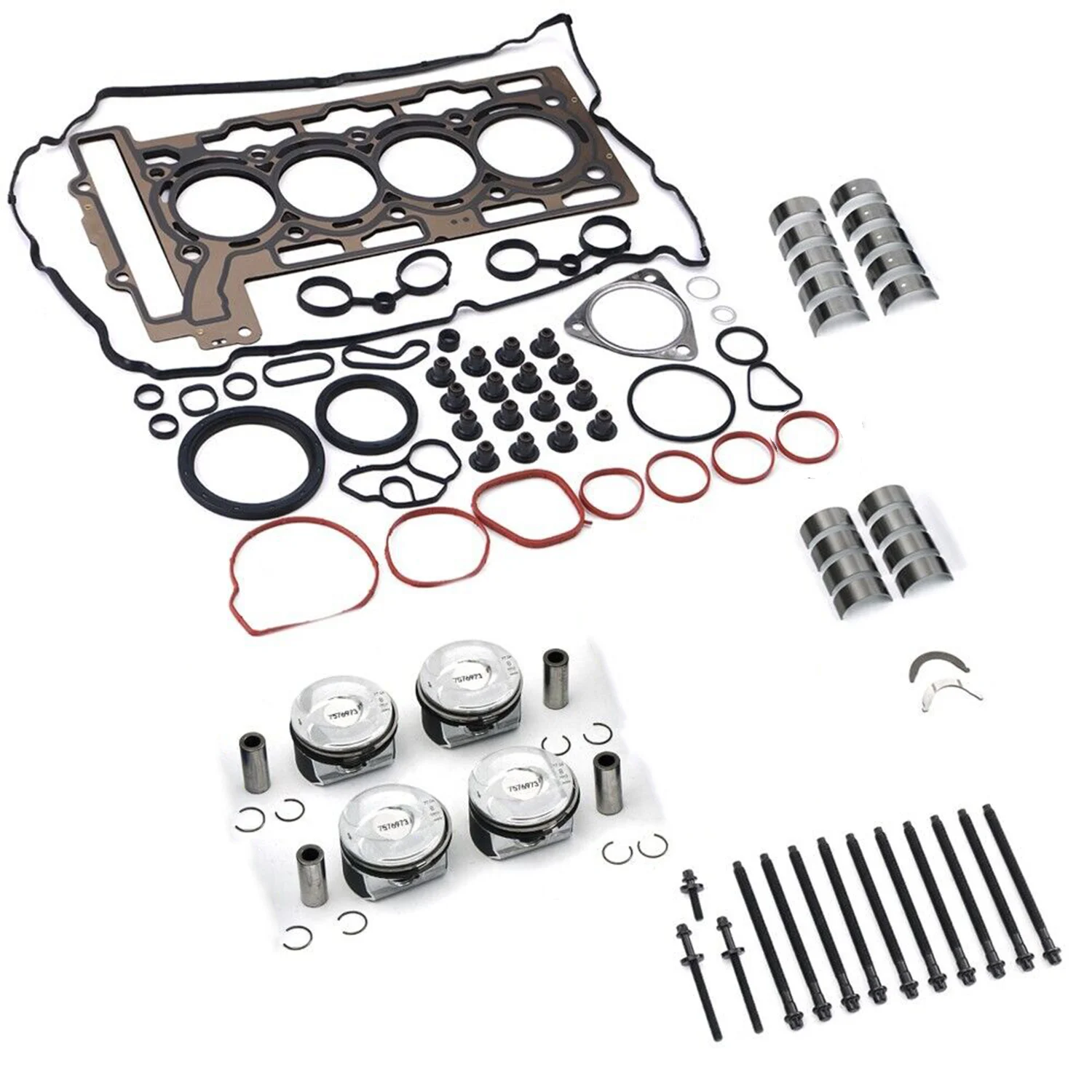 11257566019 11217585453 Motore Pistoni Guarnizioni Cuscinetti Gusci Revisione Bulloni Testa Kit Per Mini R55 R56 R57 R58 N14B16A N14B16C