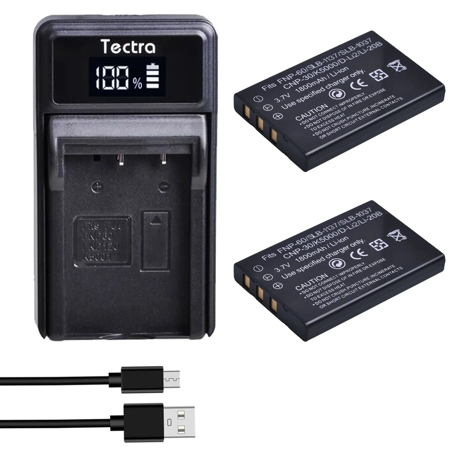 2Pack Fnp-60 Batteria Fnp60 E Caricatore Da Muro Led Per Fujifilm Fnp-60 Kodak Klic-5000 Samsung Slb-1137 Olympus Li-20B Finepix 50I