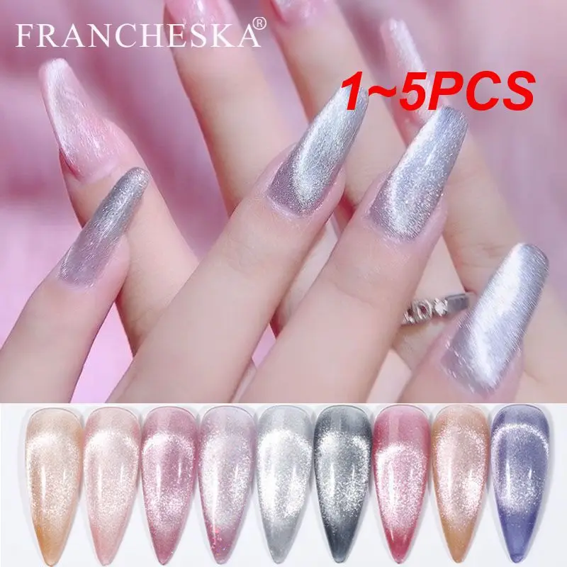1 ~ 5Pcs Hot Ice Clear Cat Eye Primer Gel Per Unghie Cristallo Colorato Trasparente Primer Per Unghie Colla 9D Variation Light Therapy Cat Eye