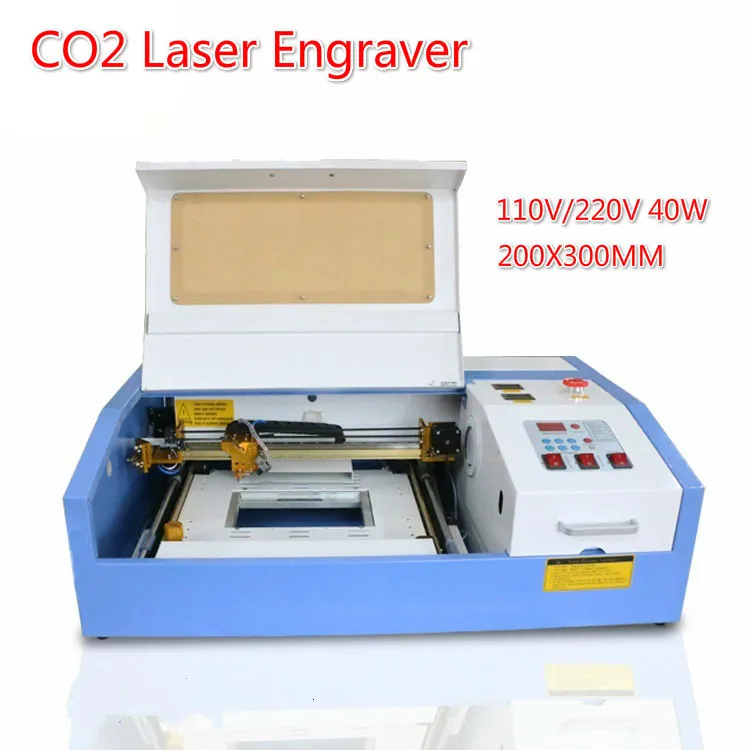 Portatile Desktop Cnc Incisore Laser Macchina Per Incisione Co2 110/220V 40W 200*300Mm Cutter 3020 Macchina Da Taglio Laser Con Porta Usb