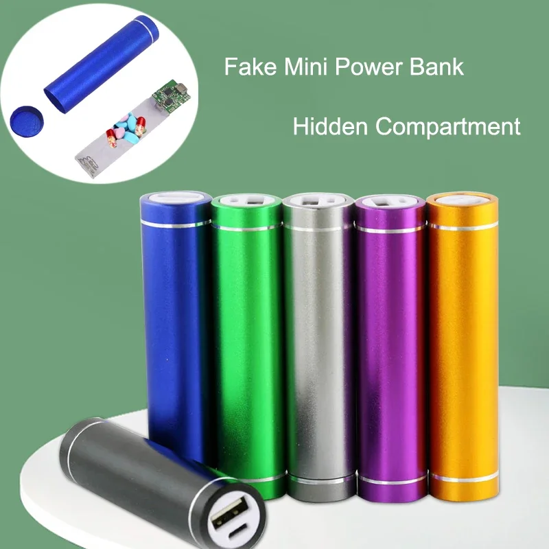 Fake Mini Power Bank Sight Secret Home Diversion Stash Can Safe Container Hiding Spot ⁣⁣⁣⁣Hidden Storage Compartment Cover