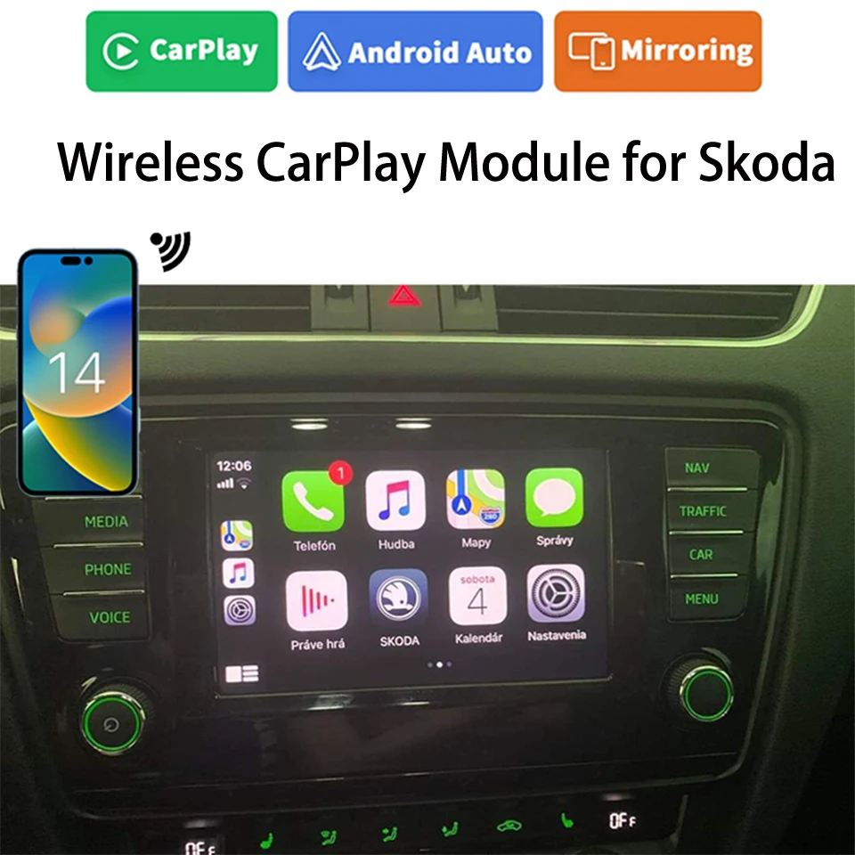 Icarplay Interfaccia Video Per Fotocamera Anteriore E Posteriore Modulo Apple Carplay Per Skoda Fabia 3 Octavia Superb Oem Autoradio Sistema Gps