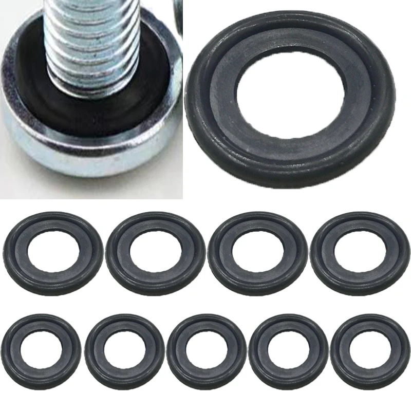 10X Per Ford C-Max Cougar Courier Escort Fiesta Fiesta V Auto Engine Oil Pan Rondella A Vite Rondella Di Gomma Gasketet