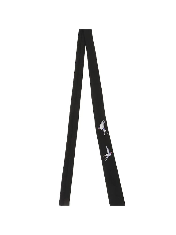 2024 Nuovo Yohji Tieflying Rondine Ricamo Yohji Tie Accessorio Di Abbigliamento Unisex Stile Scuro Yohji Yamamoto Cravatte Per Uomo