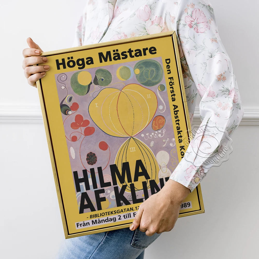Af Klint Wall Art Stickers, Hilma Af Klint Exhibition Museum Art Print, Hilma Vintage Art Poster, Birthday Gift Gallery Decor