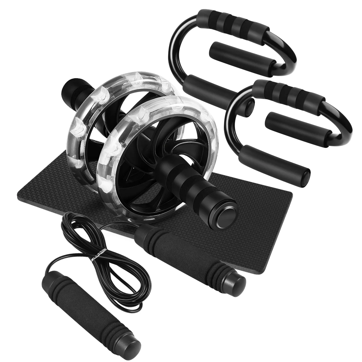 Movtotop Addominale Trainer Kit Training Pratico Durevole Push-Up Bar Ginocchiera Corda Per Saltare Ab Wheel Roller Per Intaglio Del Nucleo