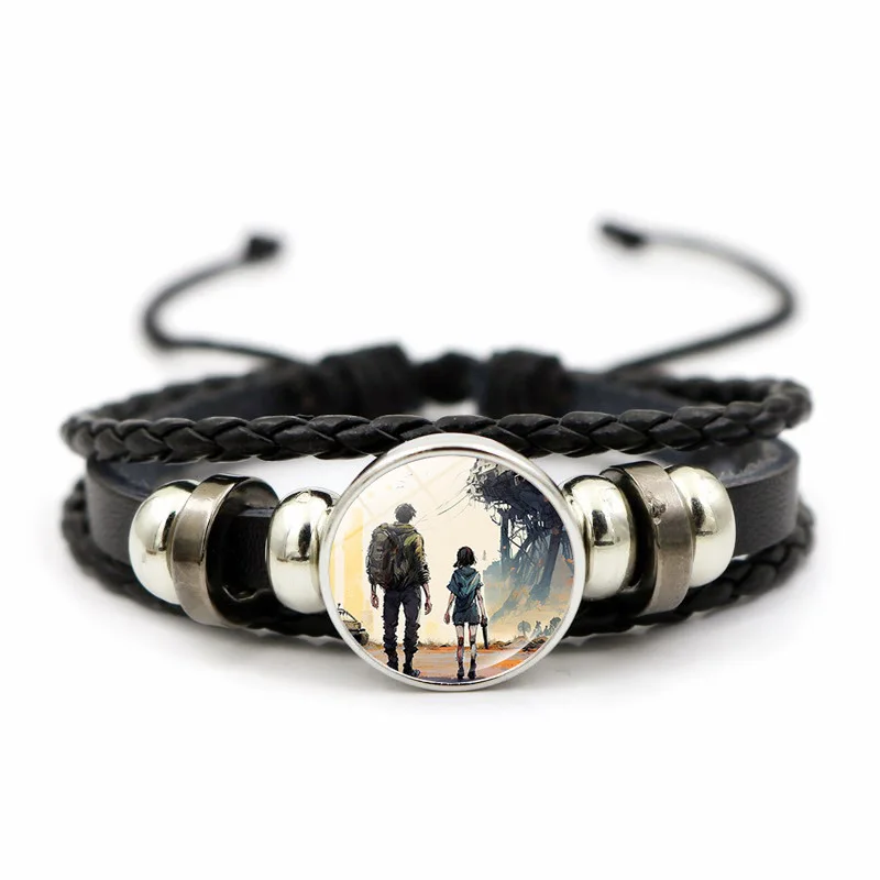 L'Ultimo Di Noi Bracciale In Pelle Cartoon Ellie Wings Bangle Bracciale Catena Regolabile Party Dome Bracciale In Vetro Fan Regalo