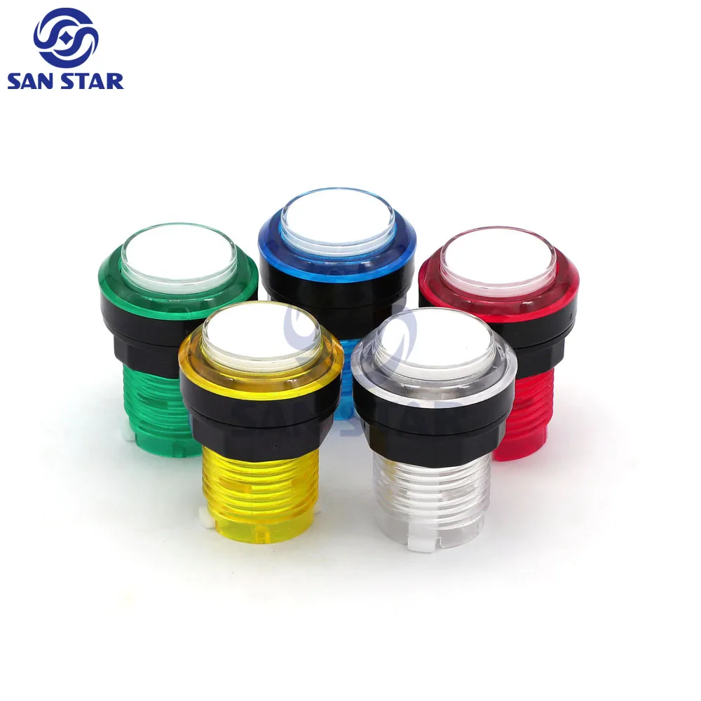 100 Pezzi Fai Da Te Arcade Game Cabinet Parts Led Pulsante Illuminato Pulsanti Arcade In Plastica