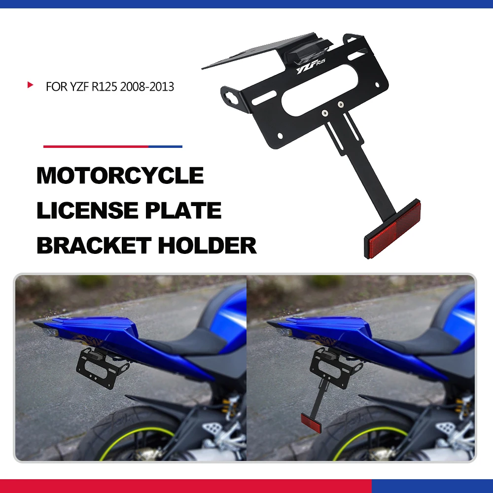 2008-2013 Per Yamaha Yzf R125 Supporto Staffa Targa Moto Yzfr125 Yzf-R125 Accessori Yzf R125 2012 2011 2010 2009