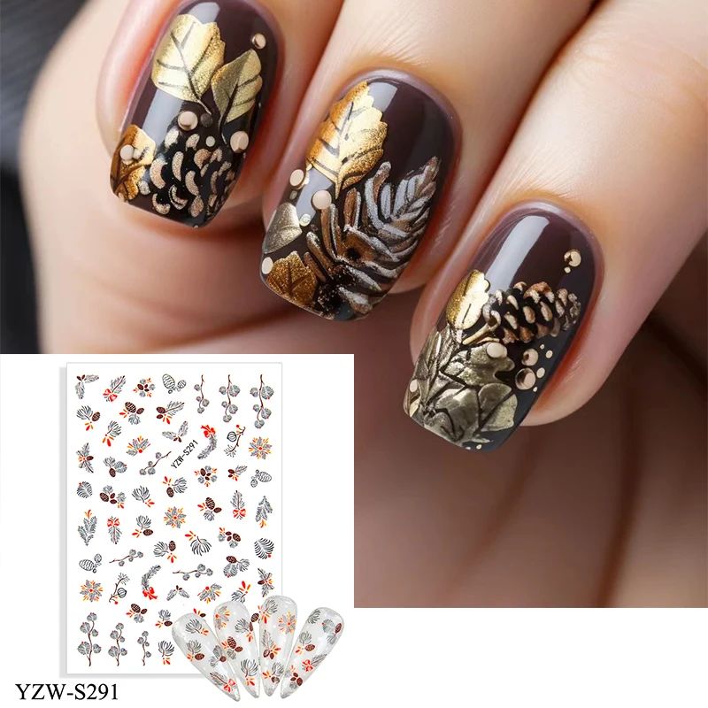 Buon Natale Nail Art Decalcomanie Decorazione Autoadesiva Nail Art Stickers Manicure Design White Snow Sticker Per Nail Design