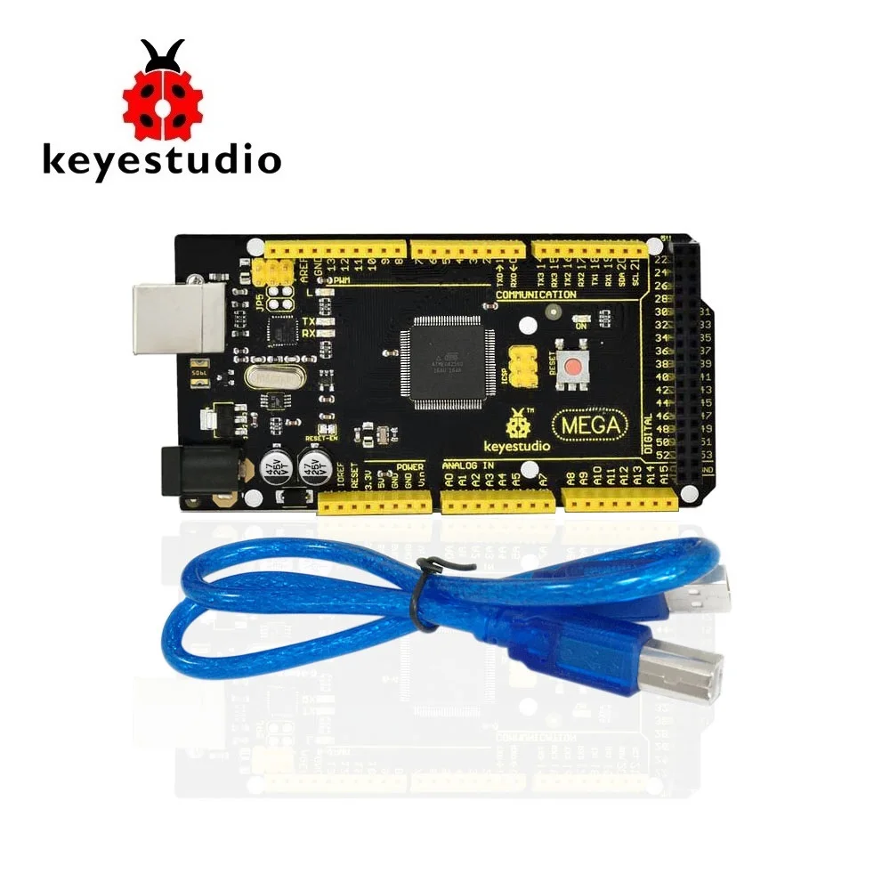 Keyestudio Per Scheda Di Sviluppo Arduino Mega R3 + Cavo Usb Compatibile Per Schede Arduino Mega Arduino